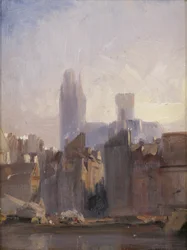 Kathedrale von Rouen, Sonnenaufgang, 1825